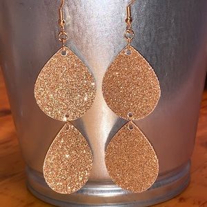 Faux Leather Drop Earrings